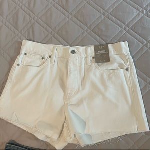 Relaxed Denim Shorts in Tile White
